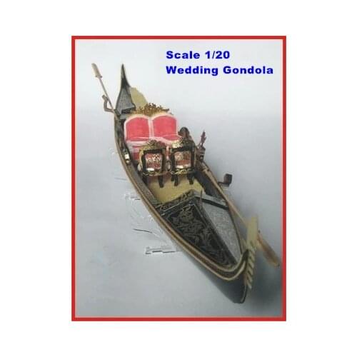 NIDALE model Classic Venice yacht model Scale 1/20 Wedding Gondola wooden model kit gondola dating boat