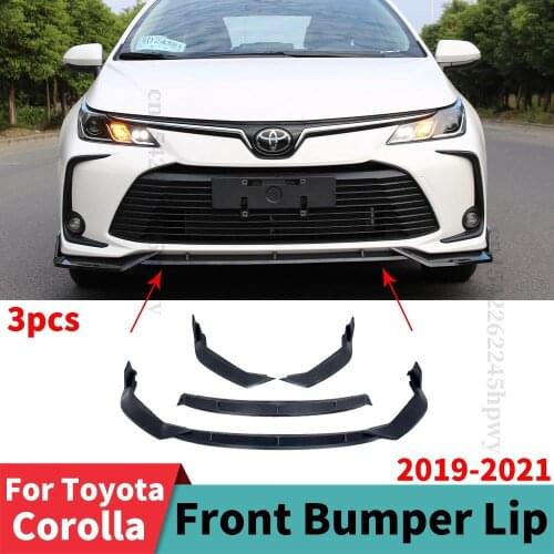 Body Kit Diffuser Spoiler Deflector Protector Guard Exterior Part Trim Front Bumper Lip Chin For Toyota Corolla 2019 2020 2021
