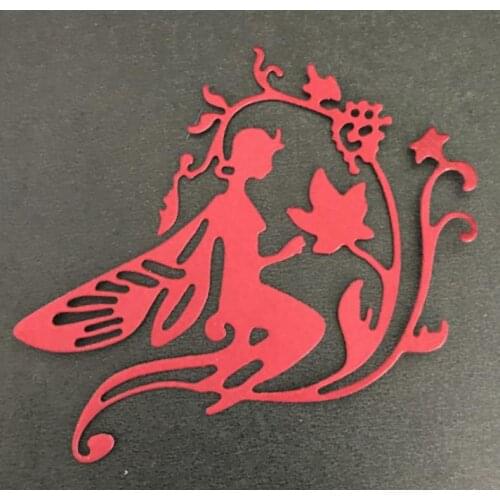 Beautiful girl and flower for Metal Cutting Dies Stencils Template for Scrapbooking Card Album Embossing Decor DIY Metal Crafts