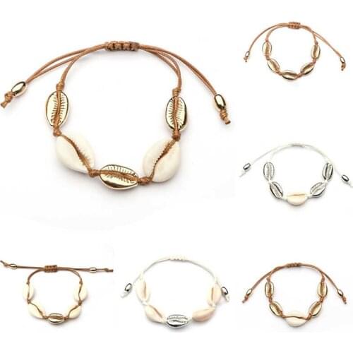 Hot Sell Shells Necklace Bracelet Set Bohemian Sea Beach Conch Cowrie Choker Shell Anklet Women Summer Handmade Jewelry