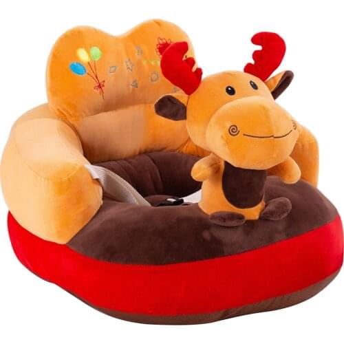 Cute Cartoon Baby Sofa Support Seat Kid Feeding Washable Plush Chair Learning Sit Toddler Nest Puff Feeding Cradle