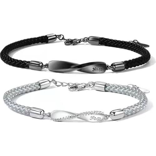 Fashion Simple Knit Mobius Couples Han Edition Hand Rope Bracelet Mark Present