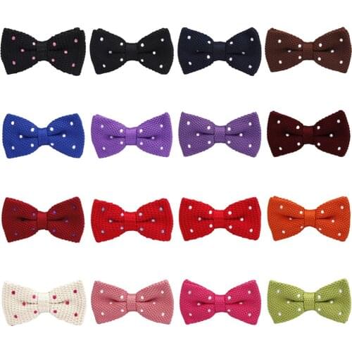 Men Polka Dots Bow Tie Wedding Party Pre-tied Bowtie Adjustable Bow Ties BWTQN20003