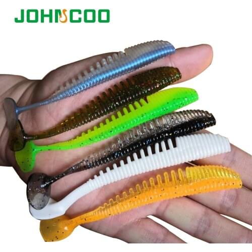 5pcs Soft Fishing Lure Silicone Bait Shad 100mm 5g Swimbait Vivid Pike Bass Lure Isca Artificial Bait Fishing Tackle Johncoo