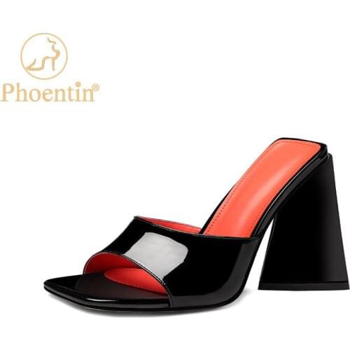 Phoneitn Mules Shoes Party Sandals Womens Sexy super High Heel shoes 2021 summer New Open Square Toe One Strap Slippers FT1526