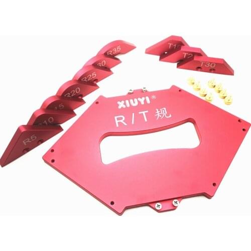 Aluminum Alloy Carpentry Trimming Tool Set Corner Radio Camera Profile Template Kits Router