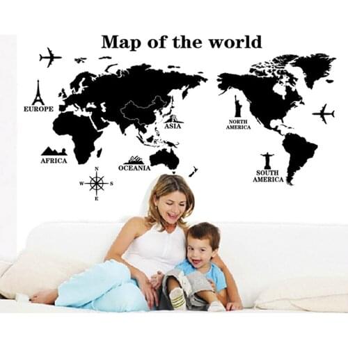 World map sticker wallpaper Household adornment With a Creativity wall stickers wonderful 60x90cm