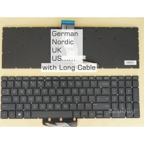 US UK German Nordic Keyboard For HP 15-dy0000 15s-fq0000 15s-eq0000 15-cs0000 15-cs1000 15-cs2000 15-cw0000 15-cw1000, Backlit