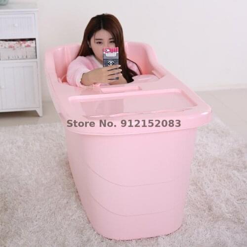 Extra Thick Wood Grain Bath Tub Adult Bath Tub Adult Bath Tub Household Steam Tub Full Body Large Bath Tub