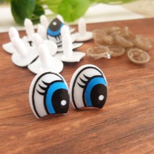 New design 17x20mm plastic safety animal toy cartoon eyes & soft washer for diy doll findings-20pcs-50pcs-100pcs option