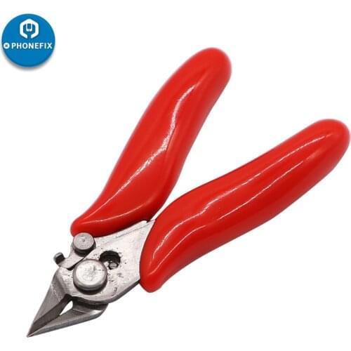 Electric Cable Pliers Cutter Phone Repair Non-slip Rubber Handle Diagonal Pliers Curved Cutting Tool Stainless Nipper Hand Tools