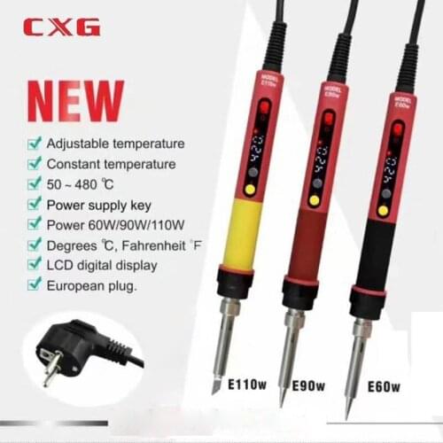 Professional Soldering iron LED Digital Adjustable Electric Solder Iron Constant temperature CXG E90W E110W E60WT