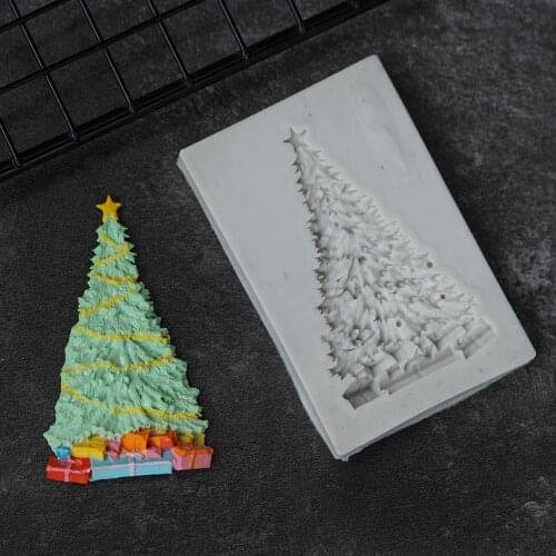 Christmas Tree Silicone Mold Sugarcraft Fondant Cake Decorating Gumpaste DIY Chocolate Candy Clay Moulds