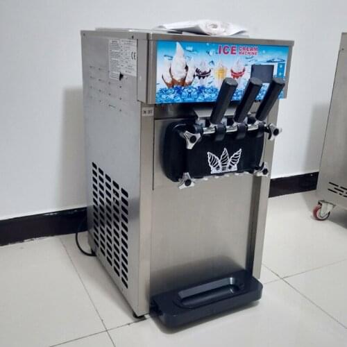 Hot Sale Ice Cream Machine Stainless Steel Ice Cream Makers Three Colours Soft Ice Cream Machine Commercial