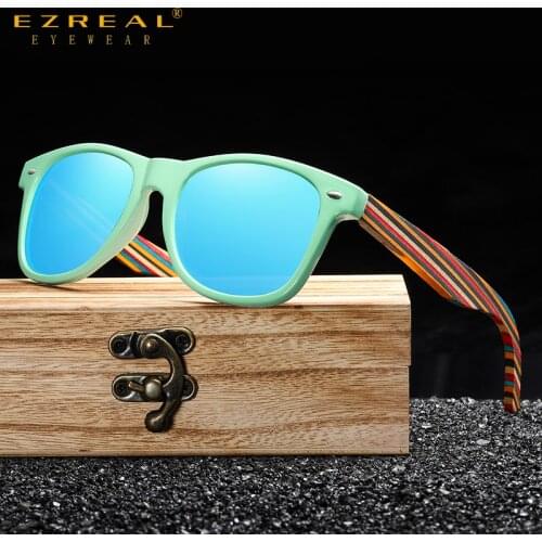EZREAL 2020 Classic Frame Driving Sunglasses Women/Men Brand Designer Natural Wooden Sunglasses Retro Modis Oculos With in Box