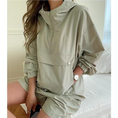 Spring Summer Tracksuit Womens Suit 2 Pieces Set Hooded Long Sleeve Hoodies And Shorts Female Casual