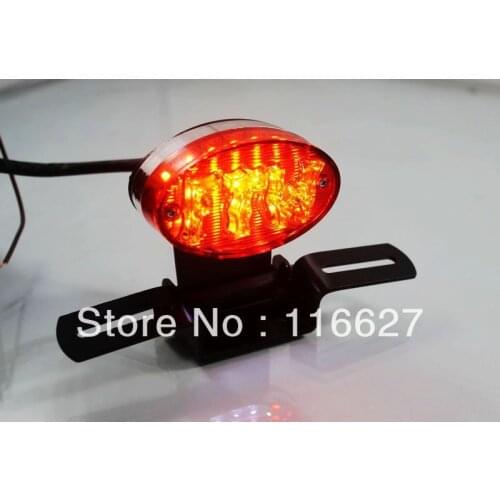 For Harley Bobber Chopper Custom Freeshipping New Motorcycle Oval Tail Brake Light w/ License Plate Mount