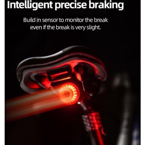 THINKBIKE Smart Auto Brake Sensing Bicycle Rear Light Waterproof USB Charging Cycling Taillight Mountain Cycle LED Light