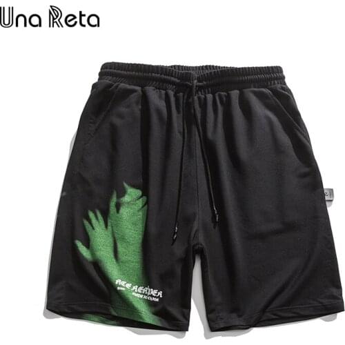 Una Reta Summer Shorts Men 2021 New Streetwear Harajuku Sweatpants Hip Hop Print Casual Shorts Mens Clothing