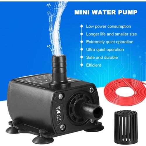 Mini Water Pump 280L/H Ultra-quiet Brushless Submersible Water Pump DC 12V For Pond Aquarium Fish Tank Fountain Circulating