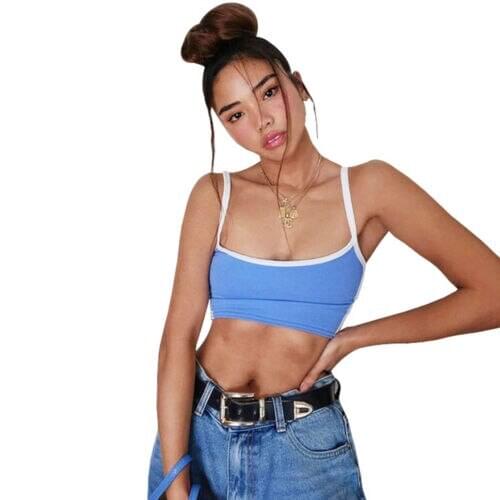 Women Summer Crop Tops Lady Girls Vest Tank Top Sleeveless High Street Skinny Camis Cropped Top Club Party Clothing