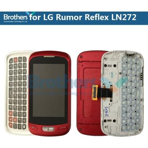 LCD Screen for LG Rumor Reflex LN272 LCD Display for LG LN272 with Farme KeyBoard Touch Screen Digitizer LCD Assembly Phone Part