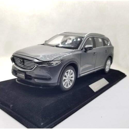 1:18 Diecast Model for Mazda CX-8 2019 Gray SUV Rare Alloy Toy Car Miniature Collection Gift CX8 CX 8