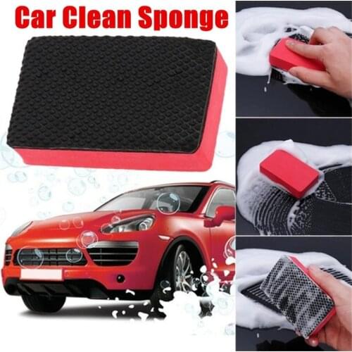 1Pcs Auto Clay Sponge Bar Car Pad Block Cleaning Wax Polish Tool Car Detailing Cleaning Care Washing Tool Red