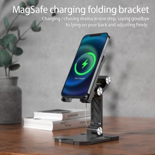 2021 Magnetic Metal Desktop Tablet Holder Foldable Extend Support Desk Mobile Phone Holder Stand For IPhone IPad Adjustable