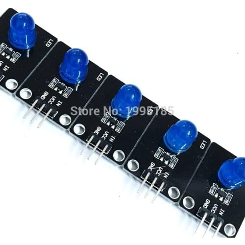 5PCS LED Lamp Module F10 Blue Light S8050 SOT23 J3Y Indicator Lamp Module Suitable For Single Chip Microcomputer 10MM 20mm*25mm