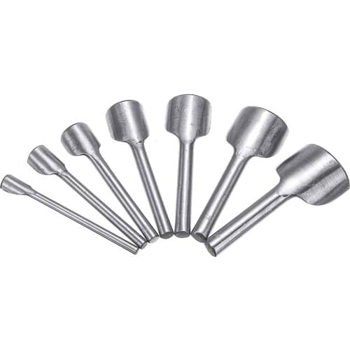 7pcs Leather Punch Half-round Cutting Tool Belt Edge Shape Carbon Steel Cutter Kits Leather Corner Cutter Belt Hollow Puncher