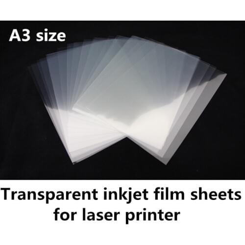A3 size Factory direct supplier laser transparent film, 100% transparent film, plate making film, PCB film