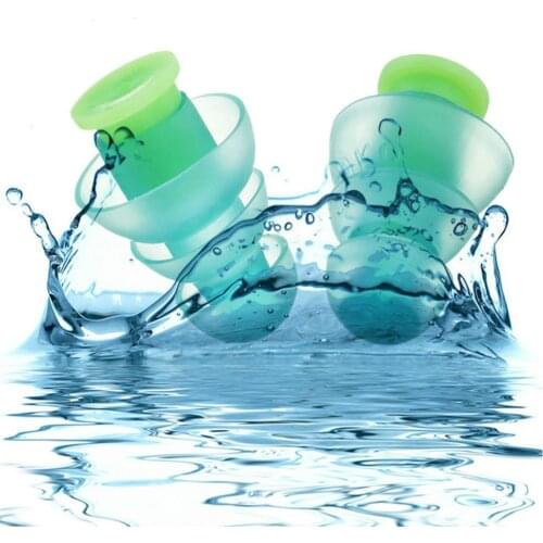 1 Pair Swimming Earplugs Waterproof Reusable Silicone Ear Plugs Diving Sport Plugs for Water Surf Showering Bathing Accessories