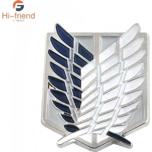 Attack On Titan Brooch Pin Anime Pins Badge Wings of Freedom Metal Enamel Badge for Women Men Cosplay Props Jewelry