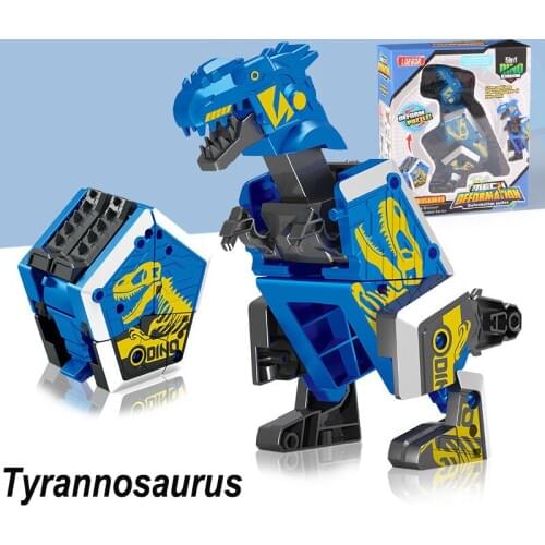 Deformed dinosaur toy model five fit dinosaur two color suit toy Cultivate children enlightenment educational DIY birthday gift