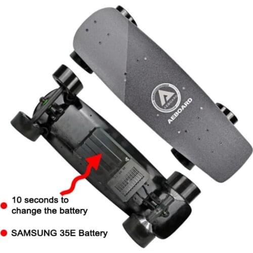 29" Aeboard AX Mini Airless honeycomb wheels Quick Removable Battery Case Electric skateboard 10S2P Samsung 35E battery DHL