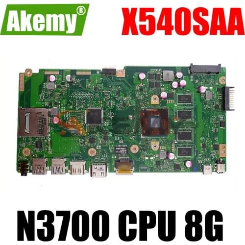F540S For ASUS VivoBook X540SA X540S CPU N3700 Memory 8GB Laptop Motherboard Tested 100% work original Mainboard