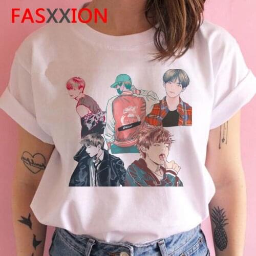 Bangtan boys t shirt women korean style Oversized kpop tshirt female ulzzang harajuku JIN SUGA J HOPE JIMIN V JUNGKOOK t-shirt