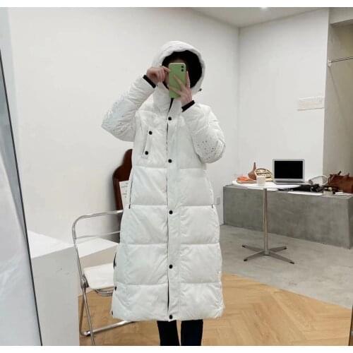 Spanish Lady Black Fur Collar Loose Medium - Length Padded Warm Coat