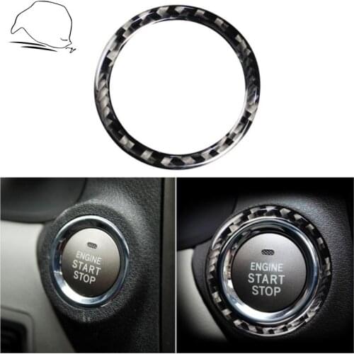 For Lexus IS250 300 350C 2006-2012 Carbon Fiber Car Engine START STOP Button Ring Cover Sticker Switch Unblock Power Button