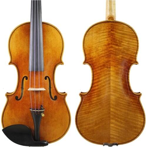 Andrea Amati 1560 Violin Copy! ! Antique Oil Varnish + Case Bow!Free Shipping!Aubert Bridge!Fine Tone! NO:172