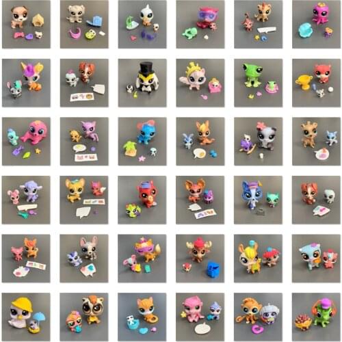 LPS Deerheart Cat Dog Rabbit Bunny Monkey Animal Figures Little Pet Shop Toys Series Doll & Accessories Decor Birthday Xmas Gift