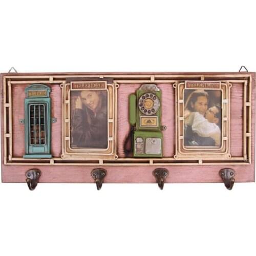 Photo Frame Metal Phone Booth Decorative Hanger 2014gift Vintage Trinket Miniature Nostalgic Handmade Hand Painted Quality Durable