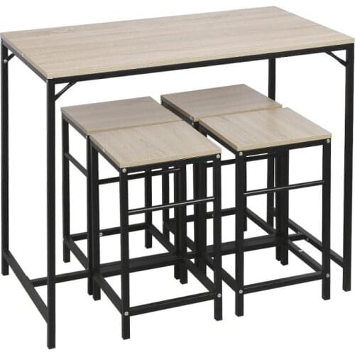 Bar Table And Stool Set Home Furniture Dining Room Simple Modern Metal Frame Dining Kitchen Table Home Furniture HWC
