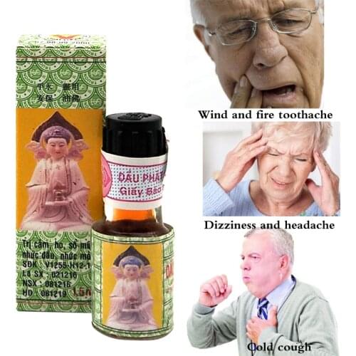 Natural Herbal Buddha Ointment Oil Treatment for headaches, stomachaches, carsickness, etc. makes you relaxed