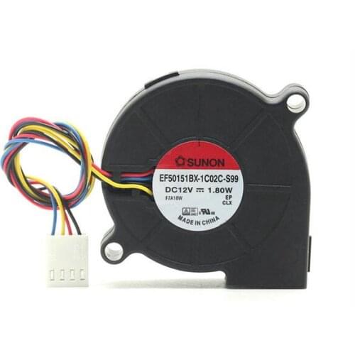 Original 5cm ef50151bx-1c02c-s99 12V 1.8W 5015 turbine cooling fan