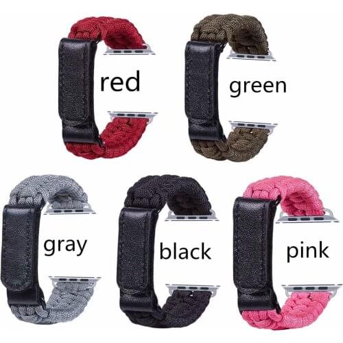 Outdoor Sport Nylon Strap for Apple Watch 38mm 42mm 40mm 44mm Woven Rope Bracelet Watchband Replacement Band Series 5 4 3 2
