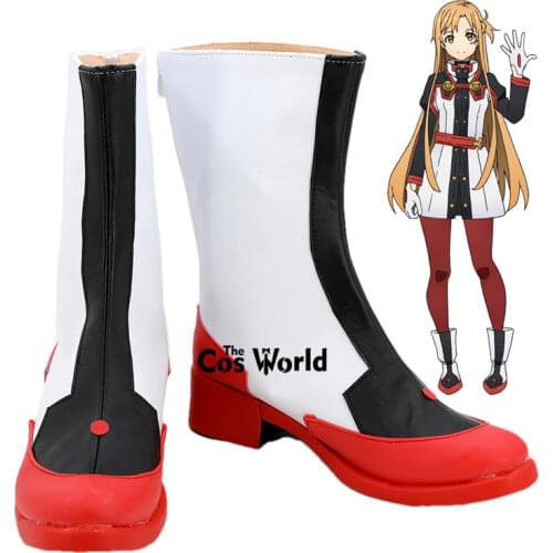 Sword Art Online The Movie: Ordinal Scale Yuuki Asuna Anime Customize Cosplay Flat Shoes Boots