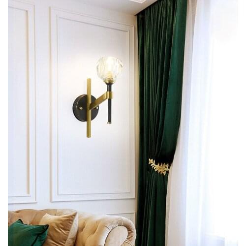Modern wall light crystal living room dining room bedroom wall lights for home espelho