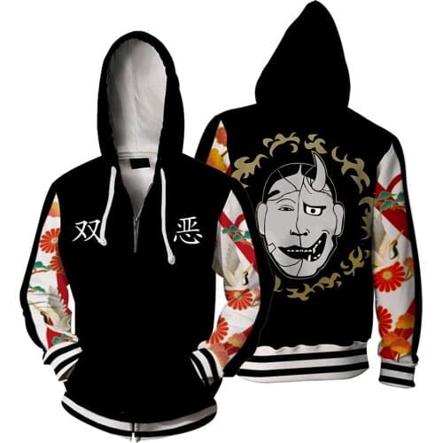 Tokyo Revengers Cosplay Hoodie 3D Printed Hooded Sweatshirt Men Women Casual Streetwear Zip Up Jacket Coat